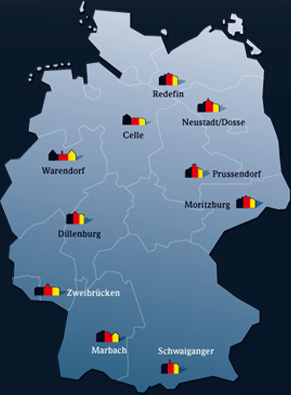 Gestüte Deutschlandkarte